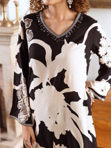Women's Black Rayon 2 Pieces Kurta Set