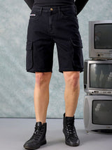 Men's Slim Fit Solid Mid Rise Shorts