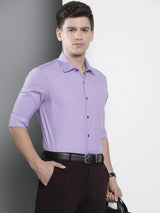 Men's Slim Fit Solid Full Sleeves Cutaway Collar Formal Shirt