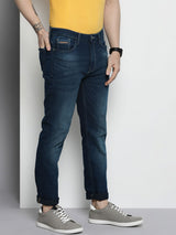 Men's Slim Fit Solid Mid Rise Stretchable Jeans