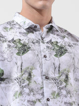 Men's White Casual Solid Half Sleeves Shirt