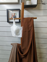 Women's Brown Mul Cotton Saree