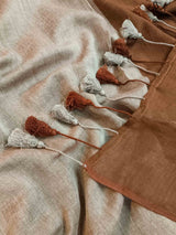 Women's Brown Mul Cotton Saree