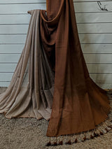 Women's Brown Mul Cotton Saree