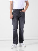 Men's Gray Casual Regular Fit Jeans