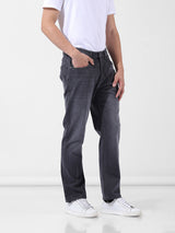 Men's Gray Casual Regular Fit Jeans