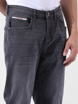 Men's Gray Casual Regular Fit Jeans