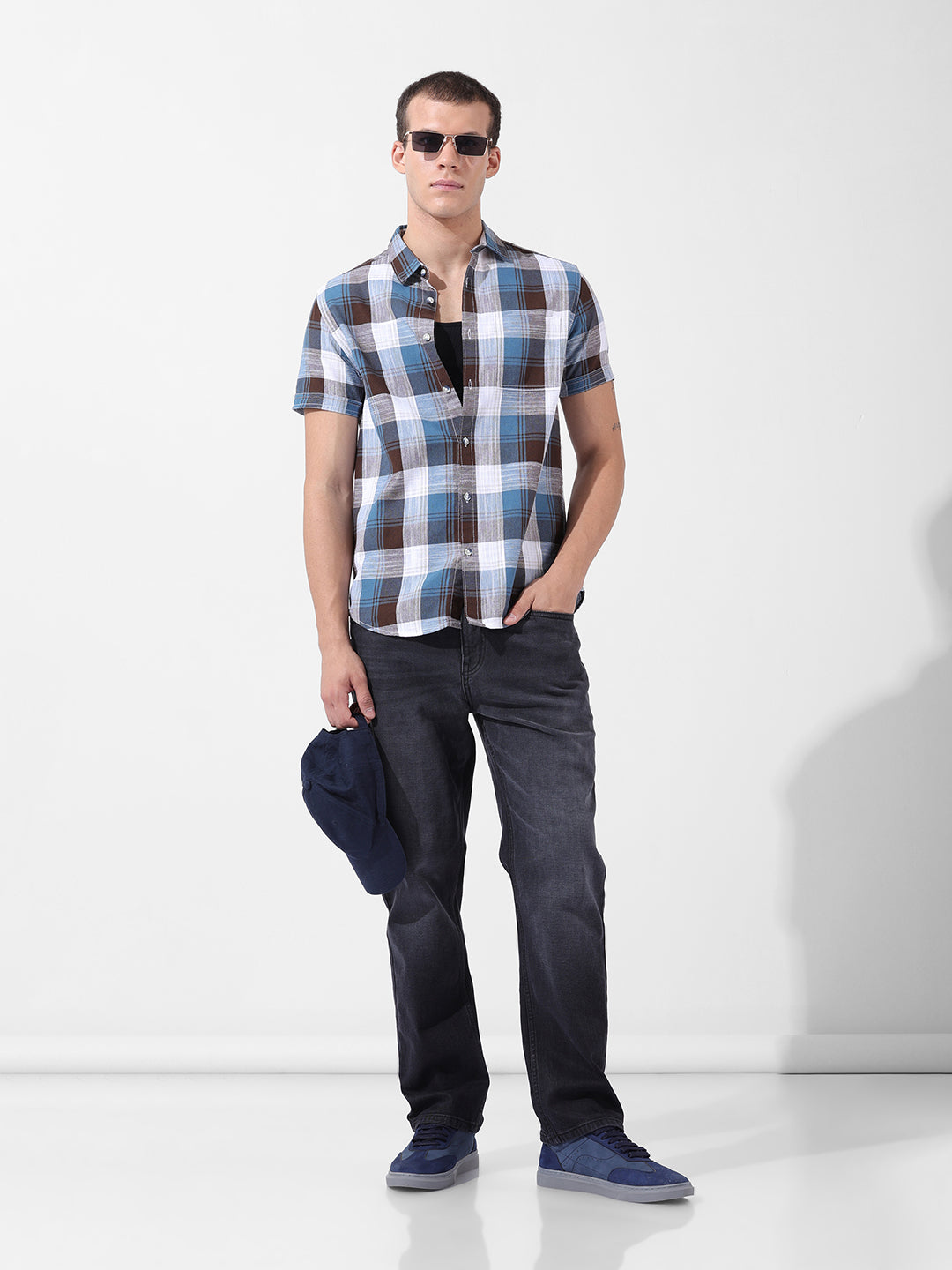 Men's Black Casual Regular Fit Jeans