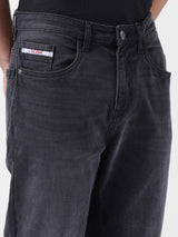 Men's Black Casual Regular Fit Jeans