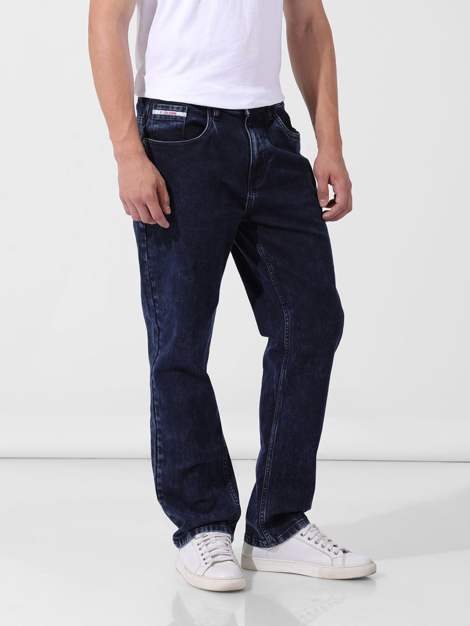 Men's Blue Casual Regular Fit Jeans