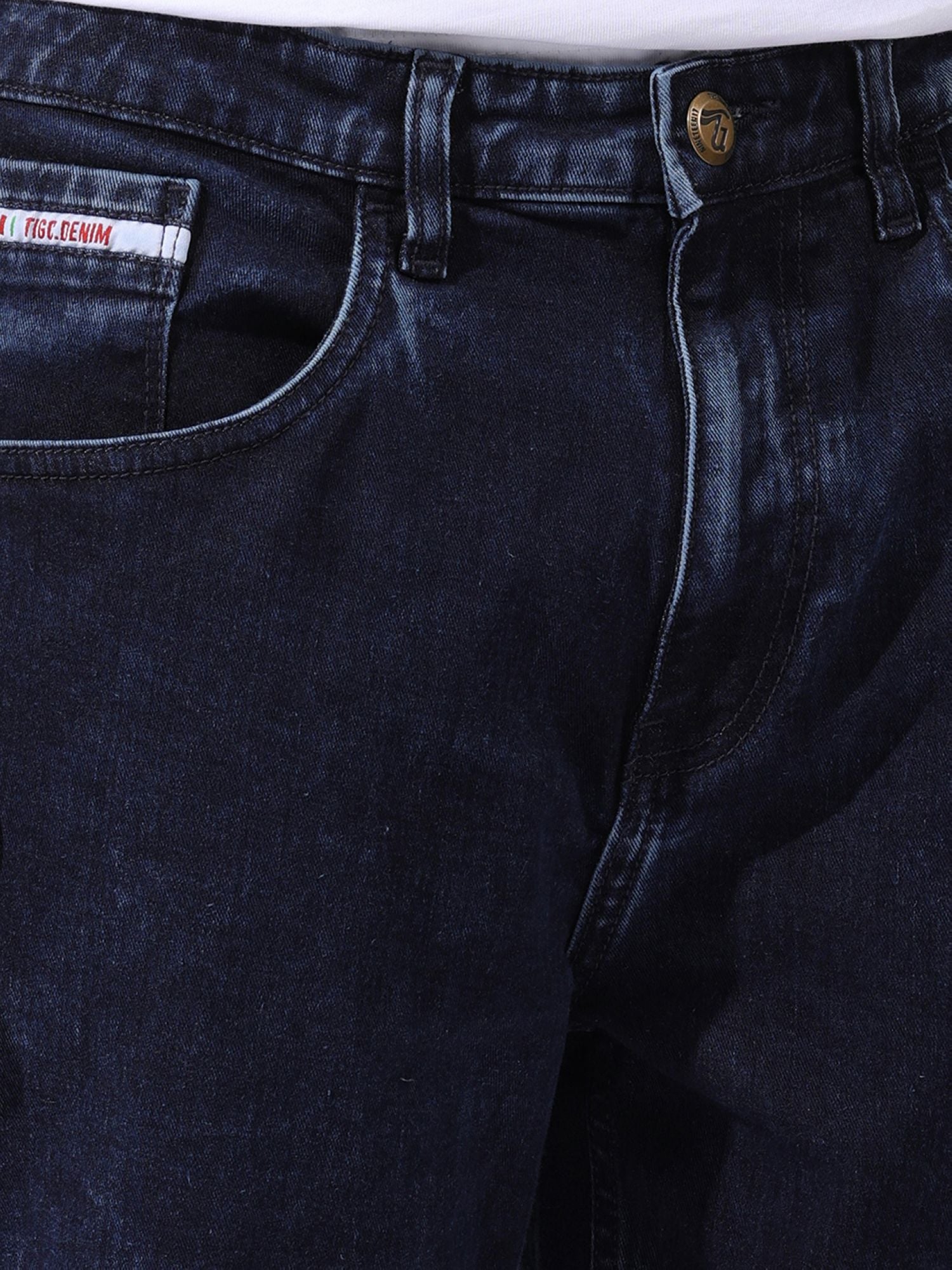 Men's Blue Casual Regular Fit Jeans