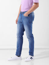 Men's Blue Casual Slim Fit Jeans