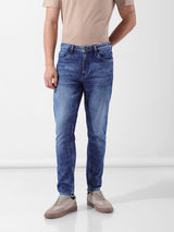 Men's Blue Casual Slim Fit Jeans