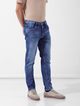 Men's Blue Casual Slim Fit Jeans