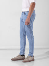 Men's Blue Casual Slim Fit Jeans