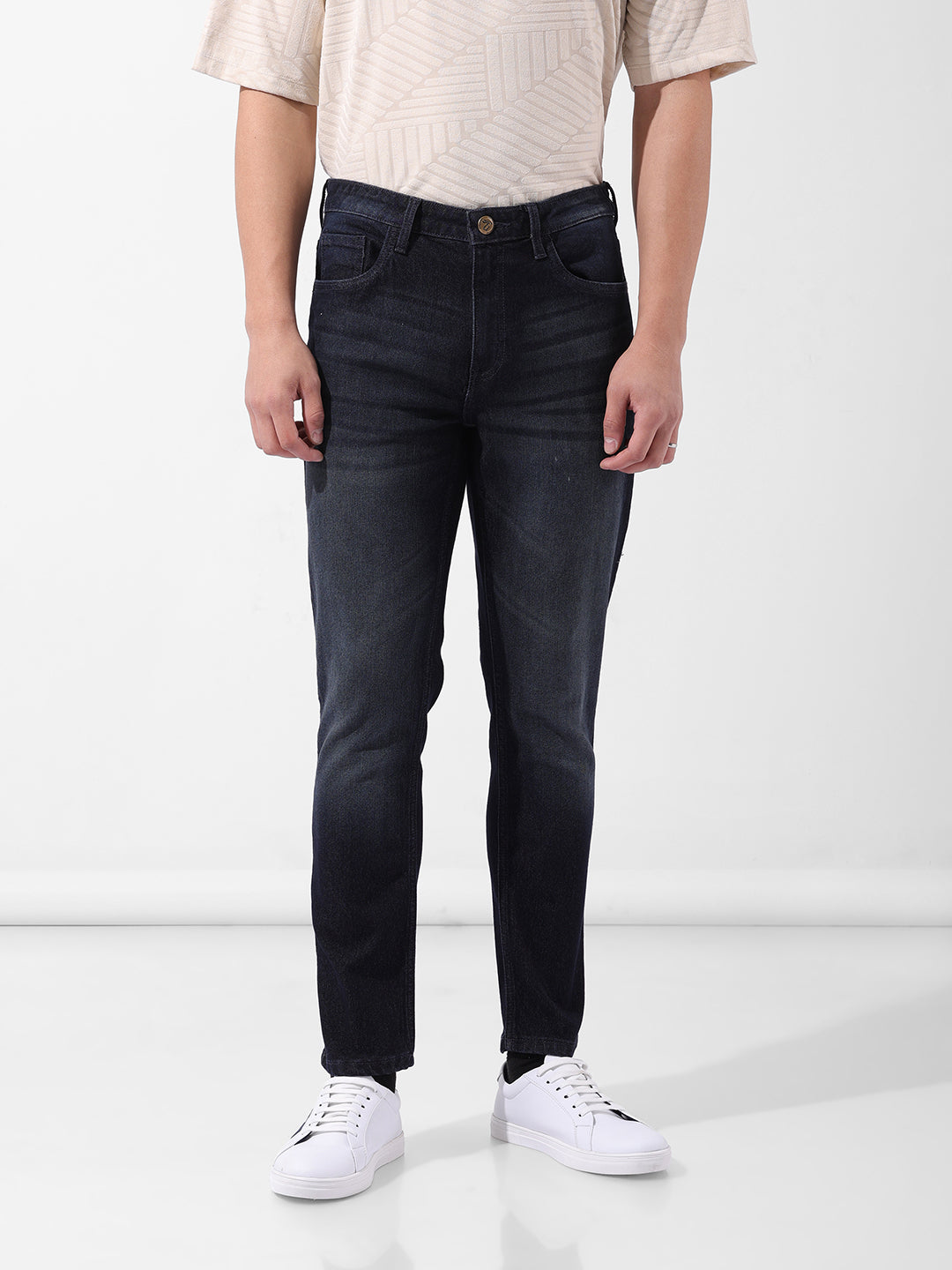 Men's Blue Casual Slim Fit Jeans
