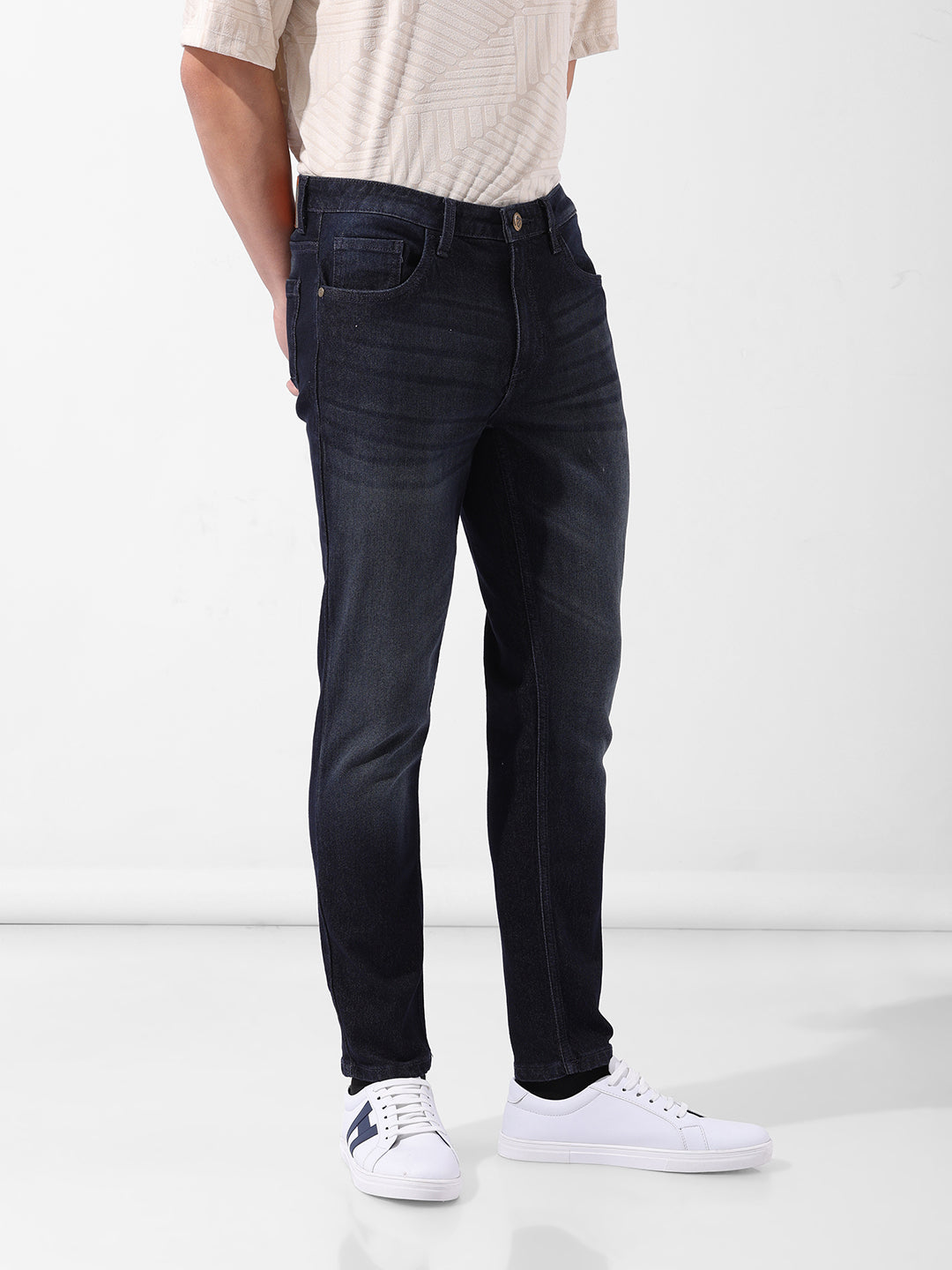 Men's Blue Casual Slim Fit Jeans