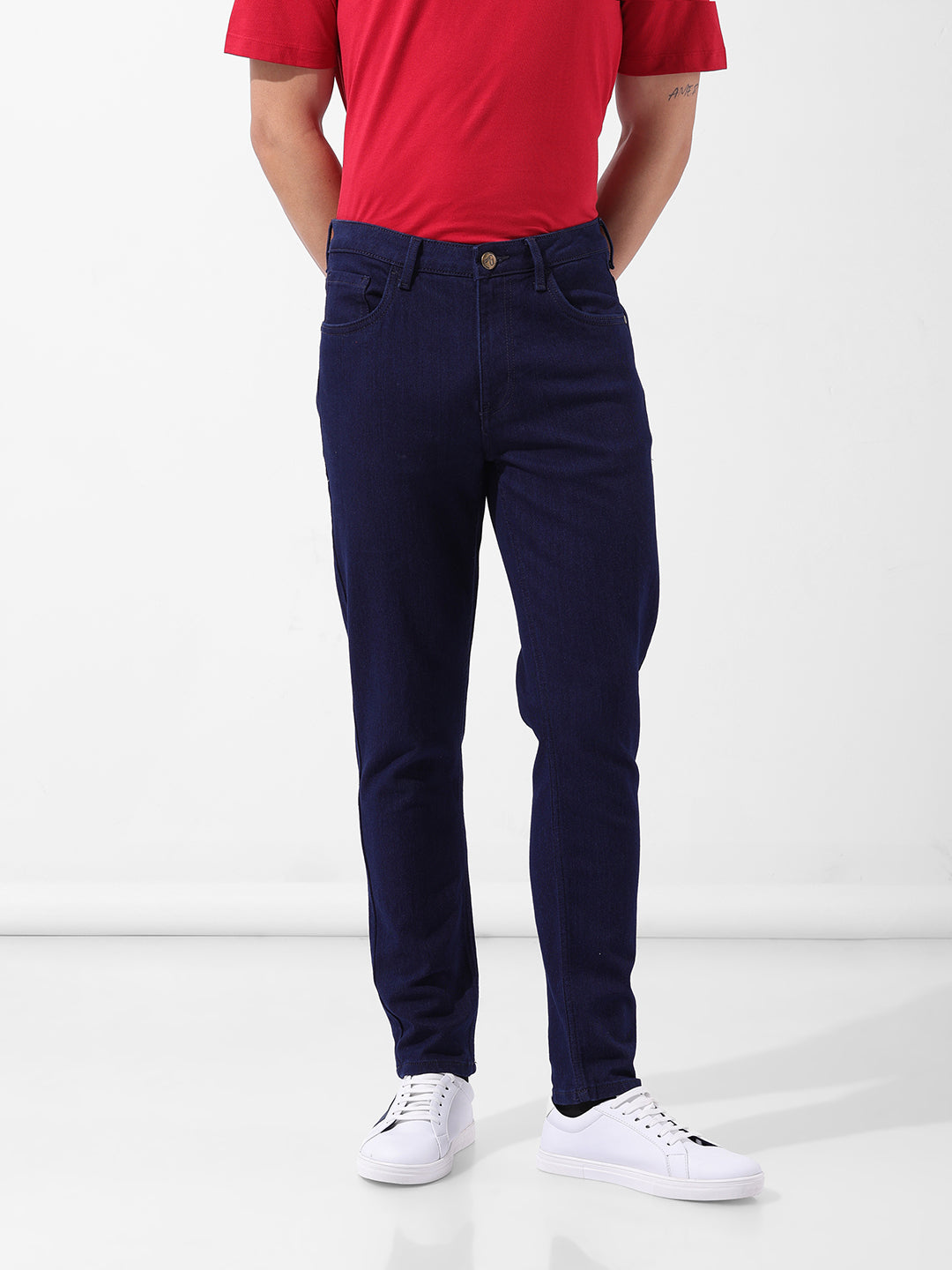 Men's Blue Casual Slim Fit Jeans