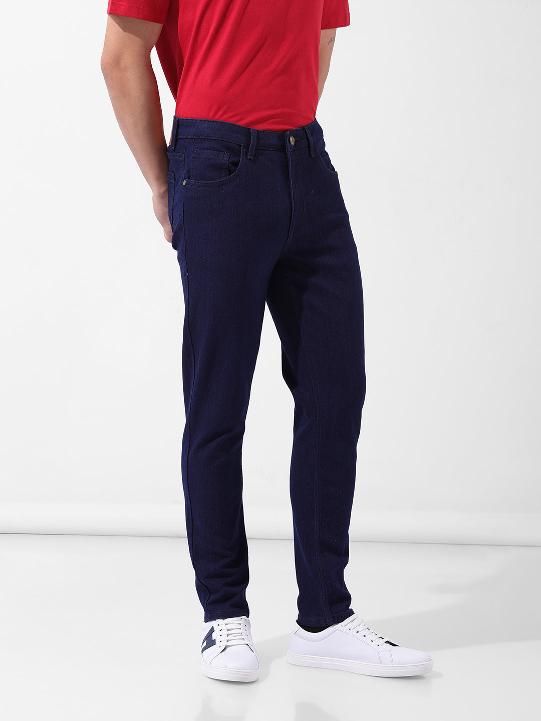 Men's Blue Casual Slim Fit Jeans