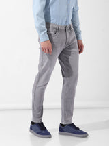 Men's Gray Casual Slim Fit Jeans