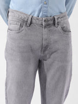 Men's Gray Casual Slim Fit Jeans