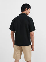 Men's Olive Casual Regular Fit Polo Collar Half Sleeves Shirt