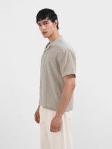 Men's Green Casual Regular Fit Polo Collar Half Sleeves Shirt