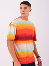 Men's Multicolour Casual Oversized Fit Solid Half Sleeves Tshirt