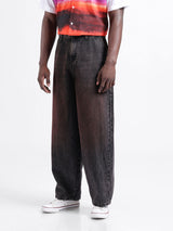 Men's Brown Casual Loose Fit Jeans