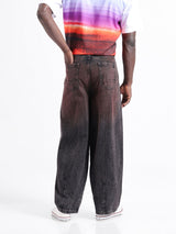 Men's Brown Casual Loose Fit Jeans