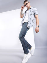 Men's Navy Slim Fit Solid Mid Rise Jeans