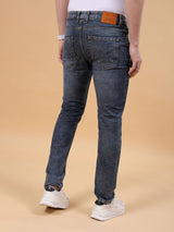 Men's Navy Slim Fit Solid Mid Rise Jeans