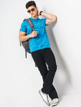 Men's Black Bootcut Solid Mid Rise Jeans