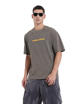 Men's Grey Casual Regular Fit Crew Neck Half Sleeves Tshirt