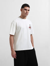 Men's White Casual Solid Regular Fit Crew Neck Half Sleeves Tshirt