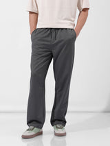 Men's Green Casual Relaxed Fit Solid Track Pants