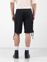 Men's Black Outdoor Relaxed Fit Solid Shorts