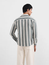 Men's Green Casual Slim Fit Round Neck Full Sleeves Shirt