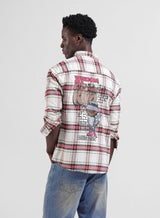 Men's White Casual Regular Fit Polo Collar Full Sleeves Shirt