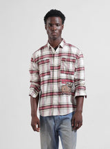 Men's White Casual Regular Fit Polo Collar Full Sleeves Shirt