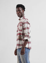 Men's White Casual Regular Fit Polo Collar Full Sleeves Shirt