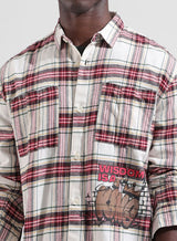 Men's White Casual Regular Fit Polo Collar Full Sleeves Shirt