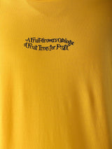 Men's Yellow Casual Oversized Fit Printed Half Sleeves Tshirt