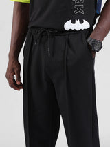 Men's Black Casual Loose Fit Solid Jogger