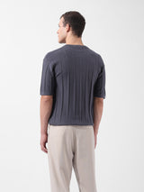 Men's Grey Casual Oversized Fit Solid Half Sleeves Tshirt