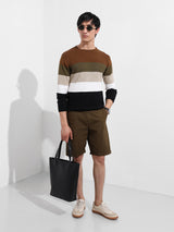 Men's Multicolor Casual Solid Slim Fit Crew Neck Full Sleeves Tshirt