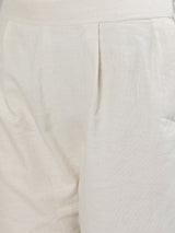 Women's Black Off-White Embroidered Kurta with Trousers