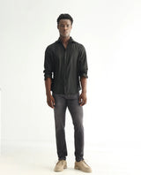 Men's Grey Casual Slim Fit Solid Jeans