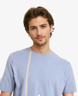 Men's Blue Casual Regular Fit Printed Half Sleeves Tshirt