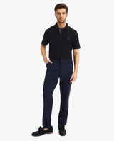 Men's Black Casual Regular Fit Solid Half Sleeves Polo Tshirt